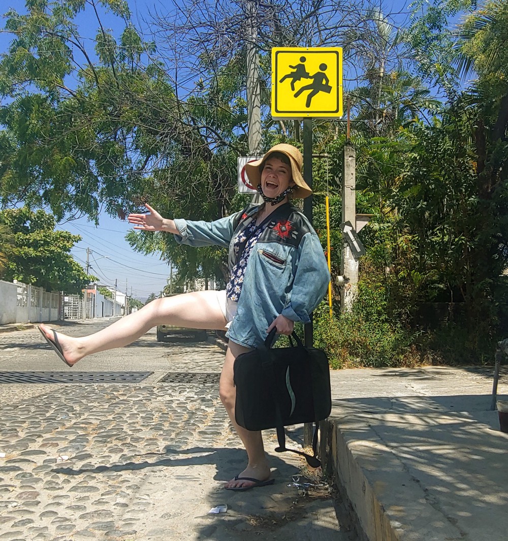 Victoria Fraser in Mexico posing ridiculously